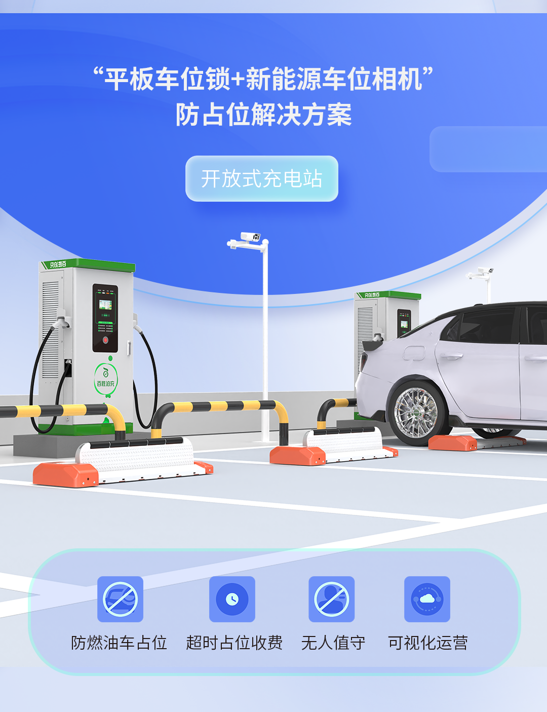 車(chē)位高周轉(zhuǎn)，營(yíng)收增兩成！百勝充電站防占位解決方案助力高效運(yùn)營(yíng)