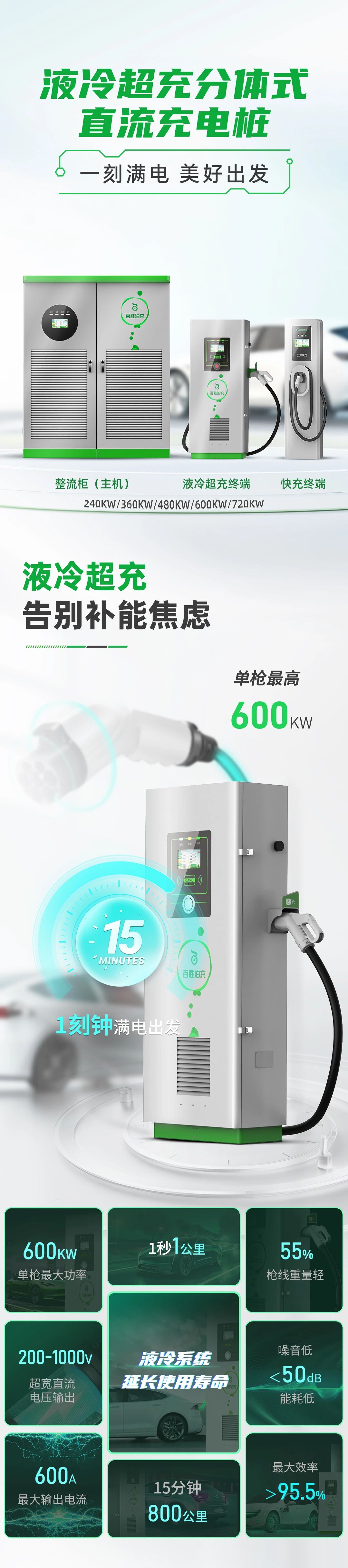 百勝分體式液冷超充樁上市！單槍600kW實(shí)現(xiàn)“15分鐘800公里” 適配99%國(guó)標(biāo)車(chē)型
